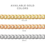 14K REAL Gold Miami Cuban Curb Link Chain Necklace & Bracelet, Royal Chain, Unisex Chunky Gold Chain for Man - Women, Heavy Gold Chain