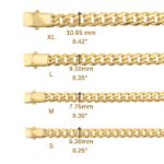 14K REAL Gold Miami Cuban Curb Link Chain Necklace & Bracelet, Royal Chain, Unisex Chunky Gold Chain for Man - Women, Heavy Gold Chain
